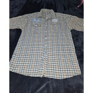Evolution in design mens button down blue shirt size  xl